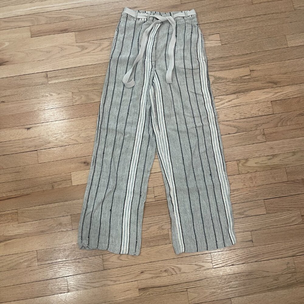 Free People Take Me To Paris Low Back Striped PANTS ONLY NWOT Size Large - Picture 6 of 10